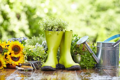 Lush Kensington garden with diverse plant species